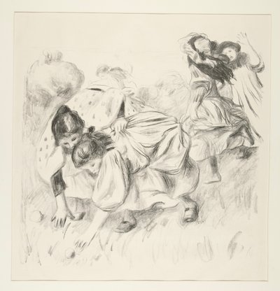 Barn som leker? ballen (barn som spiller ball) av Pierre Auguste Renoir