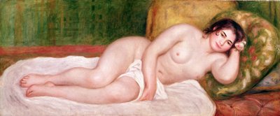 Kvinne naken på en sofa av Pierre-Auguste Renoir