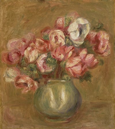 Blomster i en grønn vase, 1906 av Pierre Auguste Renoir