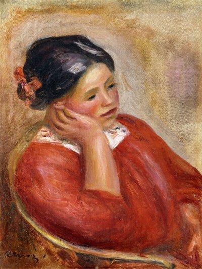 Gabrielle Leaning; Gabrielle Acoudee, av Pierre Auguste Renoir