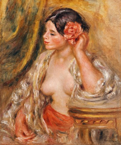 Gabrielle har frisyren sin, 1910 av Pierre Auguste Renoir