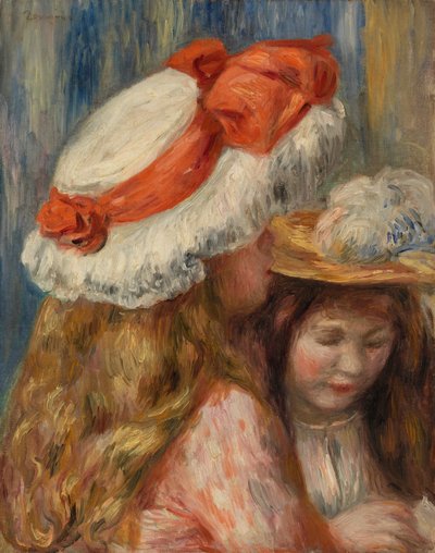 Mädchen mit Hüten von Pierre-Auguste Renoir