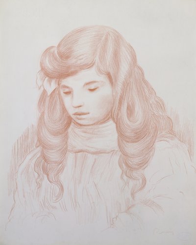 Head of a Child, 1913 (sanguinsk) av Pierre Auguste Renoir