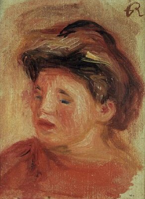 Kopf eines jungen Mädchens von Pierre Auguste Renoir