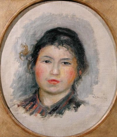Kopf einer jungen Frau von Pierre Auguste Renoir