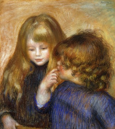 John og Coco; John og Coco, ca. 1902 av Pierre Auguste Renoir