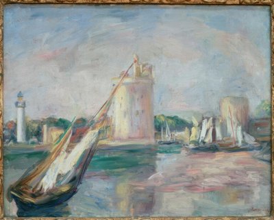 Inngang til havnen i La Rochelle av Pierre Auguste Renoir