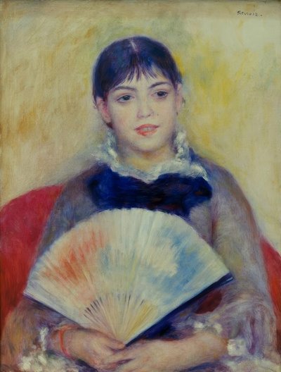 Kvinnen med viften av Pierre Auguste Renoir