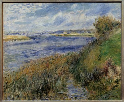 La seine a Champrosay. Maleri av Pierre Auguste Renoir (1841-1919) av Pierre Auguste Renoir