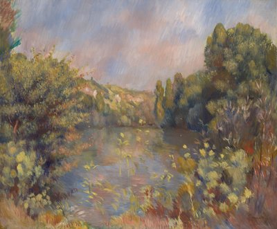 Lakeside Landscape, ca. 1889 av Pierre Auguste Renoir