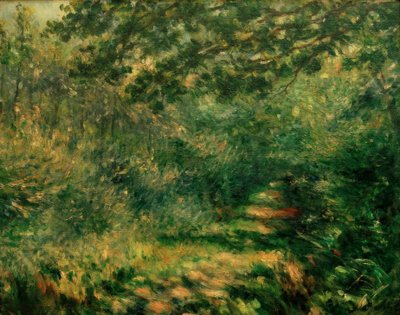 Bakgaten i skogen av Pierre Auguste Renoir