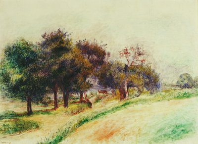 Landskap; Landsbygda, av Pierre Auguste Renoir
