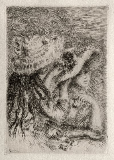 The Pinned Hat, 1894. av Pierre Auguste Renoir