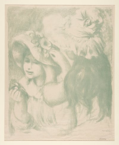 Le Chapeau ?pingl? (The Pinned Hat) av Pierre-Auguste Renoir