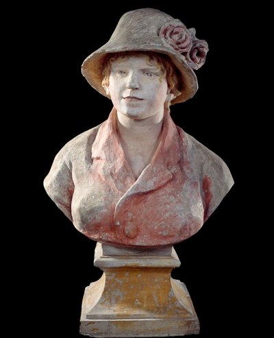 Madame Renoir, kone til kunstneren Bust av polykrom mørtel av Pierre Auguste Renoir (1841-1919) 1916 Paris, Musee d'Orsay av Pierre Auguste Renoir