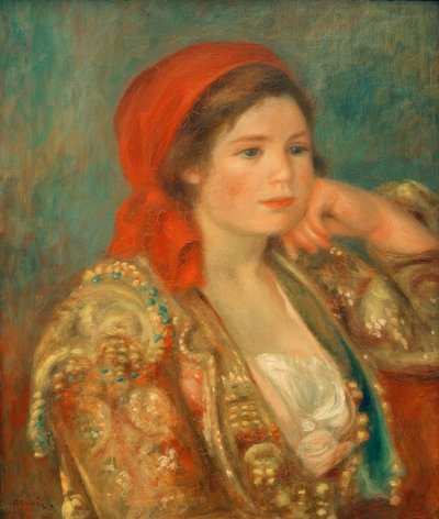 Jente med spansk jakke av Pierre Auguste Renoir