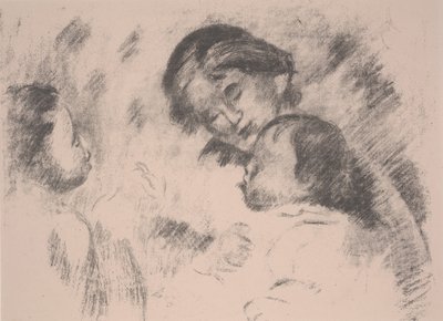 Mutterschaft: Gabrielle, Jean und ein Mädchen von Pierre Auguste Renoir