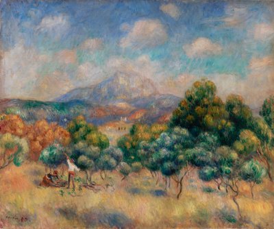 Sainte-Victoire-fjellet (landskap) av Pierre Auguste Renoir