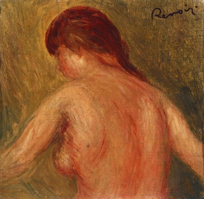 Naken kvinnelig overkropp, fra baksiden av Pierre Auguste Renoir