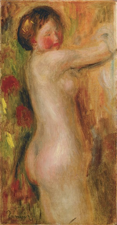 Naken med hevet arm av Pierre Auguste Renoir