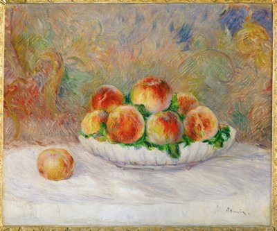 Peches (olje på lerret) av Pierre Auguste Renoir