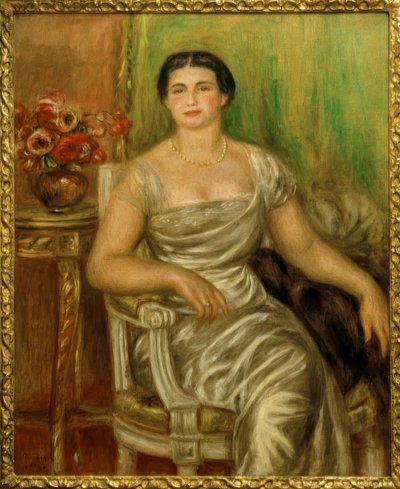 Portrett av poeten Alice Vallières-Merzbach av Pierre Auguste Renoir