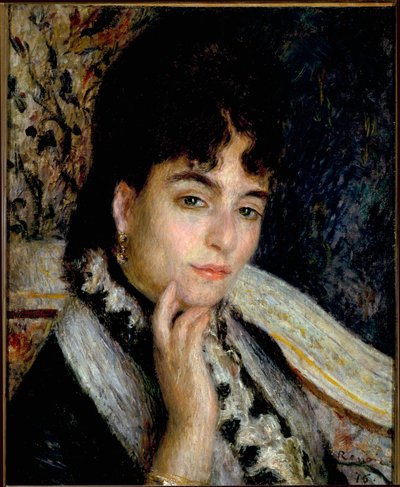 Portrett av Madame Alphonse Daudet (olje på lerret av Pierre Auguste Renoir
