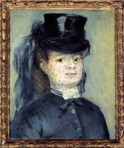 Portrett av Madame Darras, født Henriette Oudiette, kone til kaptein Paul Darras (Studie for Amazonas i 1873) av Pierre Auguste Renoir