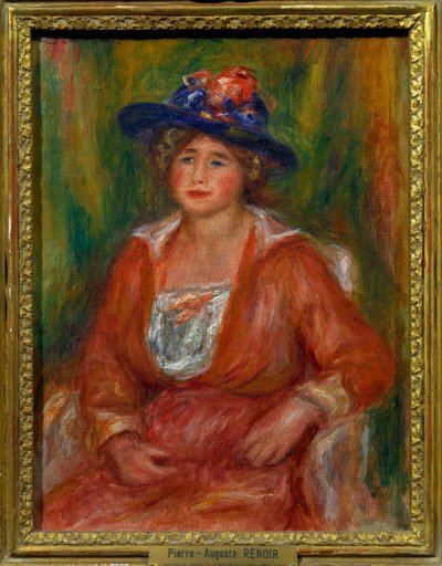 Portrett av sittende kvinne Maleri av Pierre Auguste Renoir (1841-1919) Dim 0,35 x 0,27 m Paris musee du Louvre Obligatorisk omtale: Donasjon Helene et Victor Lyon av Pierre Auguste Renoir