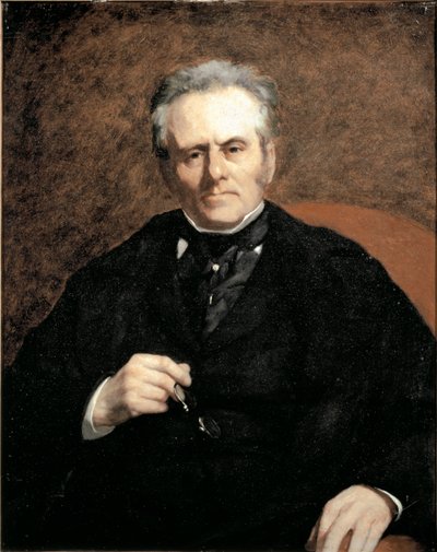Portrett av William Sisley (1799-1871). Far til maleren Alfred Sisley. Maleri av Pierre Auguste Renoir (Pierre-Auguste av Pierre Auguste Renoir