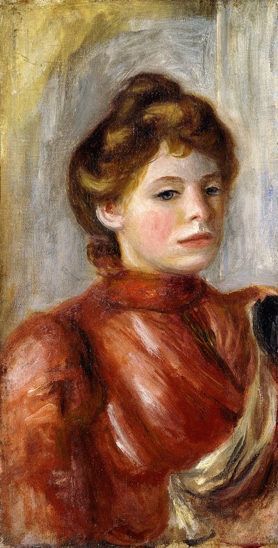Portrett av kvinne; Portrett av en kvinne, 1891-1892 av Pierre Auguste Renoir