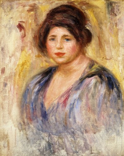 Portrett av en kvinne; Portrett av en kvinne, ca. 1912 av Pierre Auguste Renoir