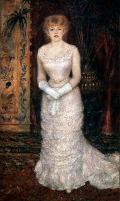 Portrett av skuespillerinnen Jeanne Samary, 1878. av Pierre Auguste Renoir