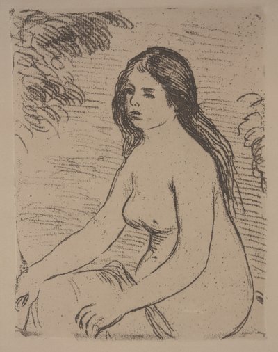 Seated Female Nude av Pierre Auguste Renoir