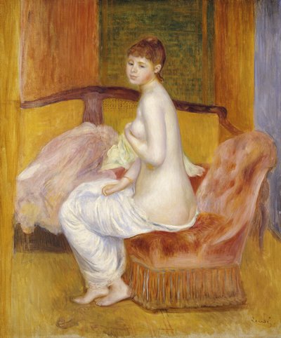 Sittende naken, hvilende, 1885 av Pierre Auguste Renoir
