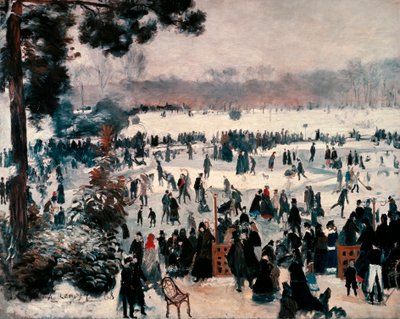 “Skøyteløpere på Bois de Boulogne i Paris” av Pierre Auguste Renoir