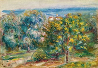 Skisse av et landskap i Midi av Pierre Auguste Renoir