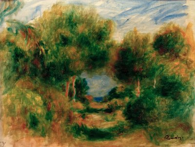 Ut av skogen, havet på bunnen av Pierre Auguste Renoir
