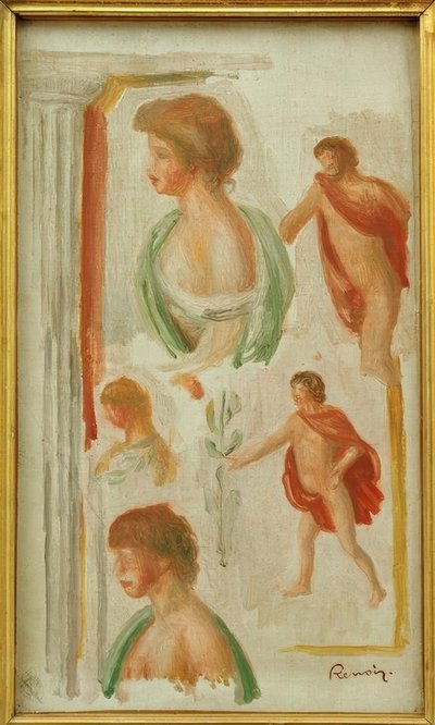 Studie von Figuren aus der Antike von Pierre Auguste Renoir