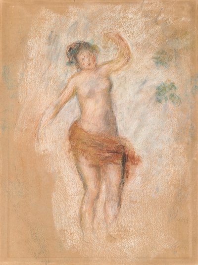 Studie av en faun kvinne som danser for "Oedipus Rex", ca. 1900 av Pierre Auguste Renoir