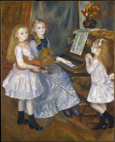 Døtrene til Catulle Mendes ved pianoet av Pierre Auguste Renoir