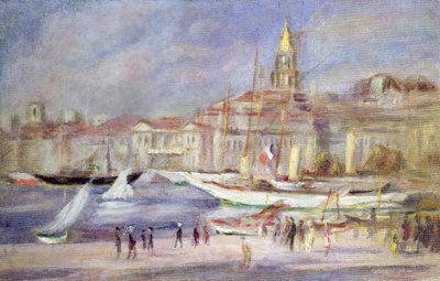 Den gamle havnen i Marseille, ca. 1912 av Pierre Auguste Renoir
