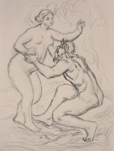 The River Scamander, ca. 1900 (etsing) av Pierre Auguste Renoir