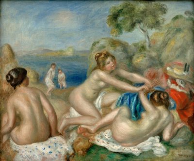 Tre krabbebadere av Pierre Auguste Renoir