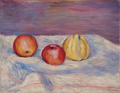 To epler og en kvede; To epler og en kvede, ca.1900 av Pierre Auguste Renoir