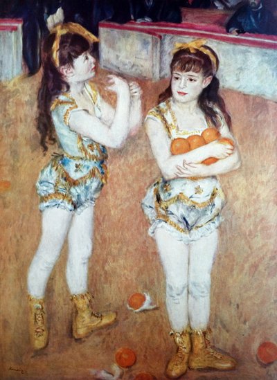 To små sirkusjenter av Pierre Auguste Renoir