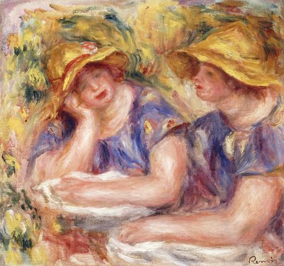 To kvinner i blå kjoler av Pierre Auguste Renoir