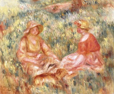 To kvinner i gresset, ca. 1910 av Pierre Auguste Renoir