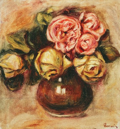 Vase med roser; Vase de Roses, av Pierre Auguste Renoir