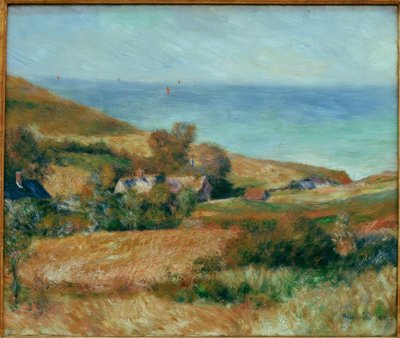 Utsikt over kysten nær Wargemont i Normandie av Pierre Auguste Renoir
